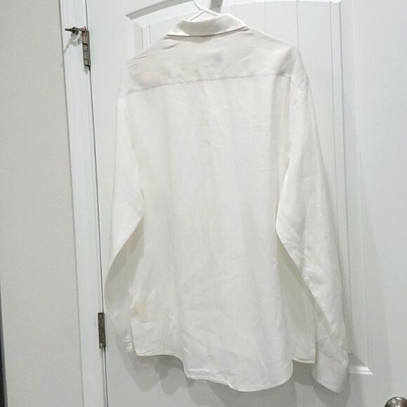 Joseph Abboud Mens 100% White Linen Long Sleeve, Size Large - Picture 5 of 5